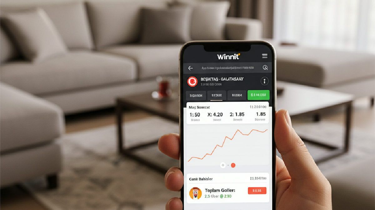 Winnit mobil site üzerinden yüksek oranlı canlı bahis yapma kolaylığı.